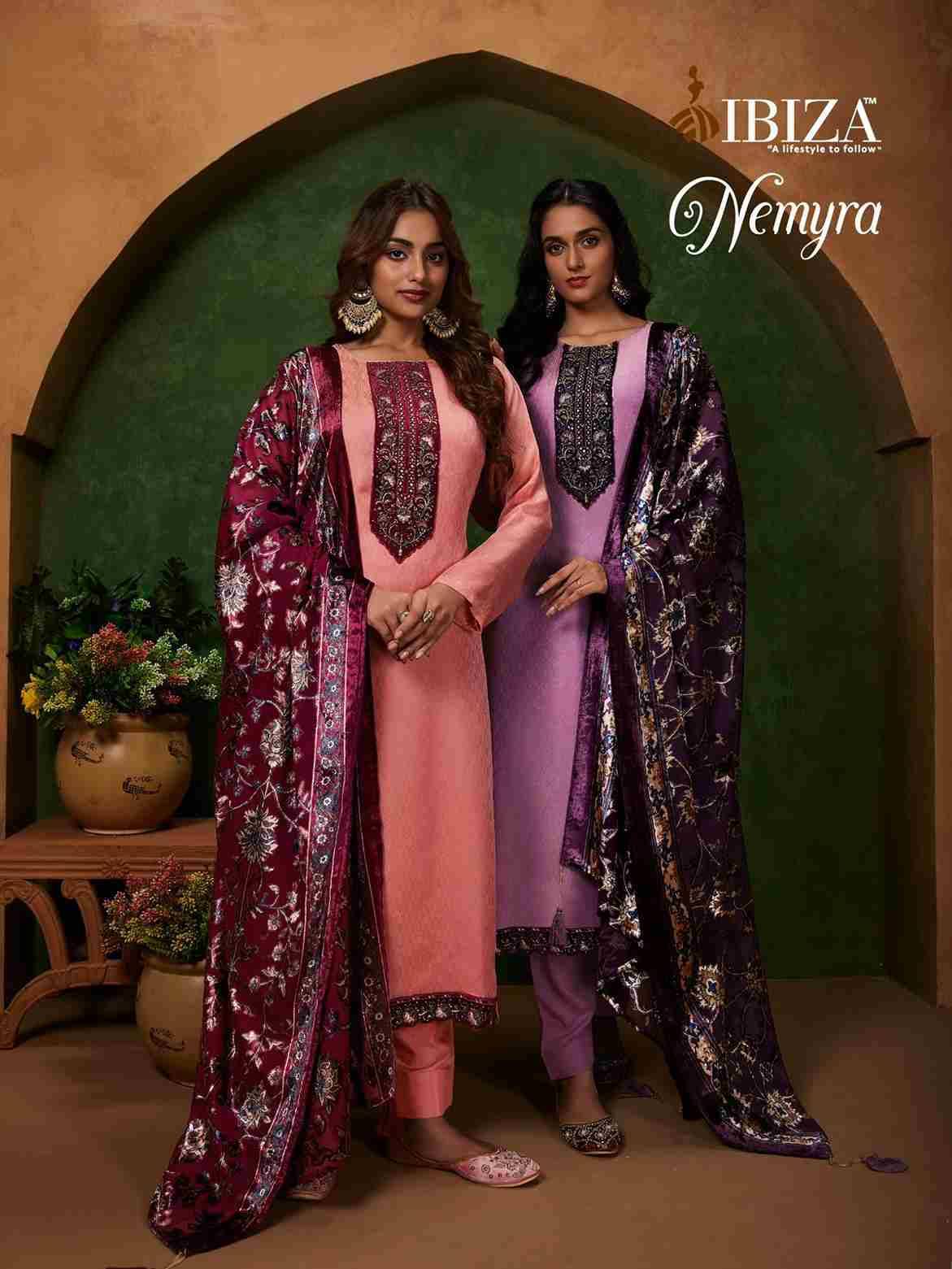 Nemyra By Ibiza 15720 To 15723 Series Beautiful Festive Suits Colorful Stylish Fancy Casual Wear & Ethnic Wear Pure Silk Jacquard Dresses At Wholesale Price