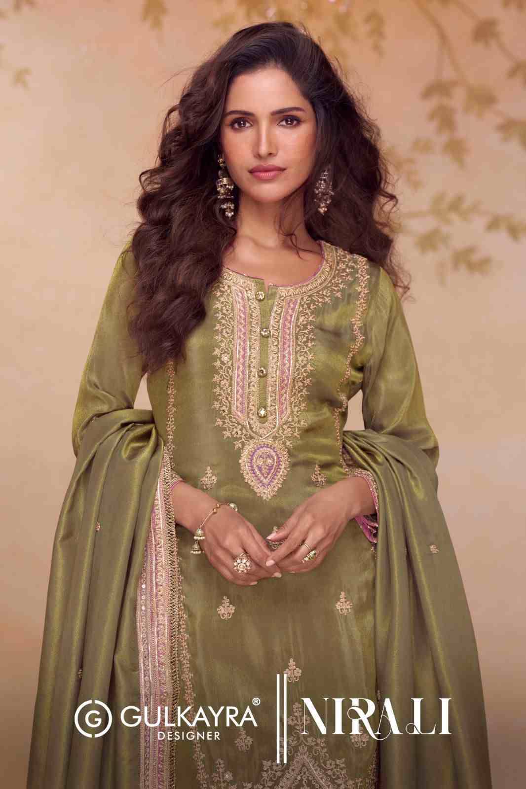 Nirali By Gulkayra Designer 7632-A To 7632-C Series Beautiful Festive Suits Stylish Colorful Fancy Casual Wear & Ethnic Wear Simar Silk Dresses At Wholesale Price
