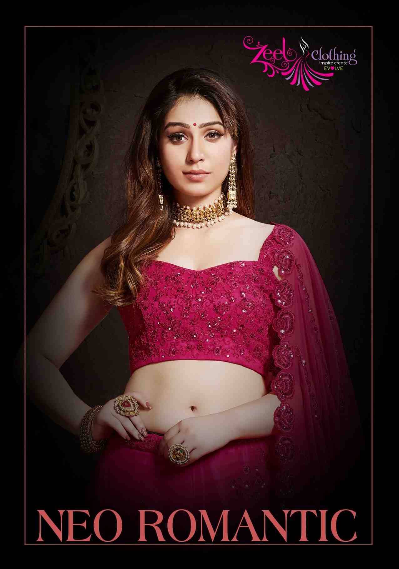 Neo Romantic By Zeel Clothing 7301 To 7305 Series Designer Beautiful Collection Occasional Wear & Party Wear Velvet/Silk Lehengas At Wholesale Price
