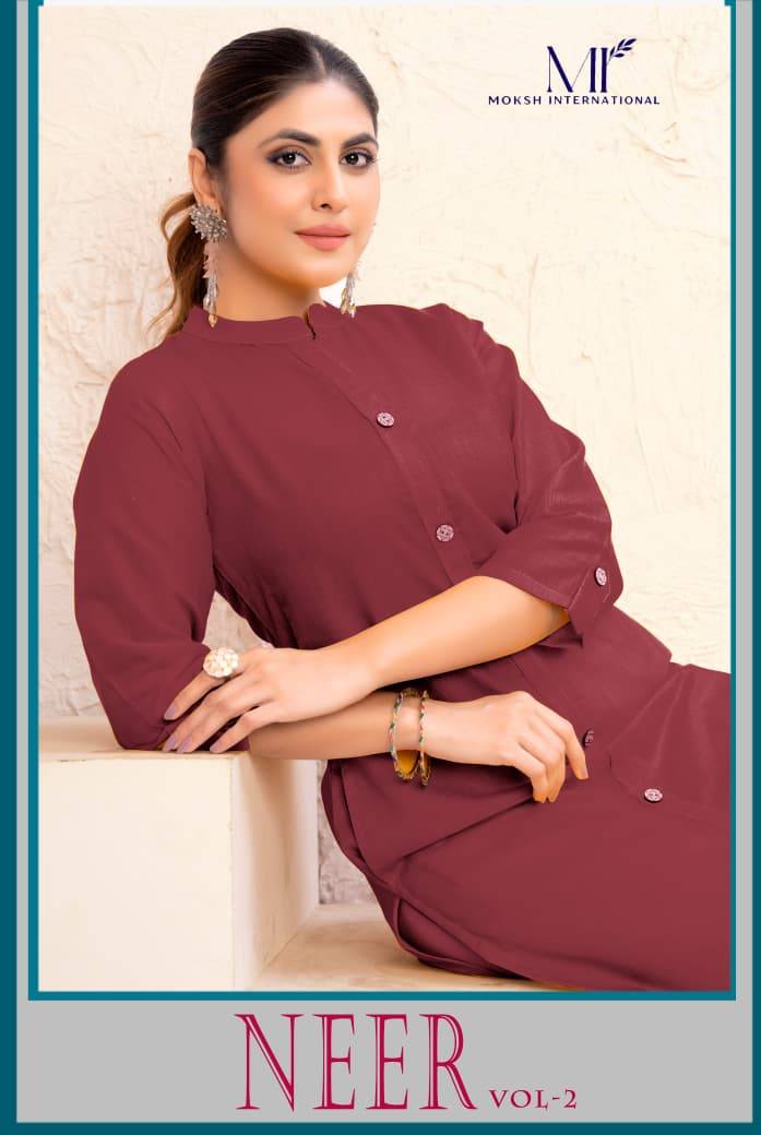 Neer Vol-2 By Moksh International 05 To 09 Series Designer Stylish Fancy Colorful Beautiful Party Wear & Ethnic Wear Collection Cotton Kurtis At Wholesale Price