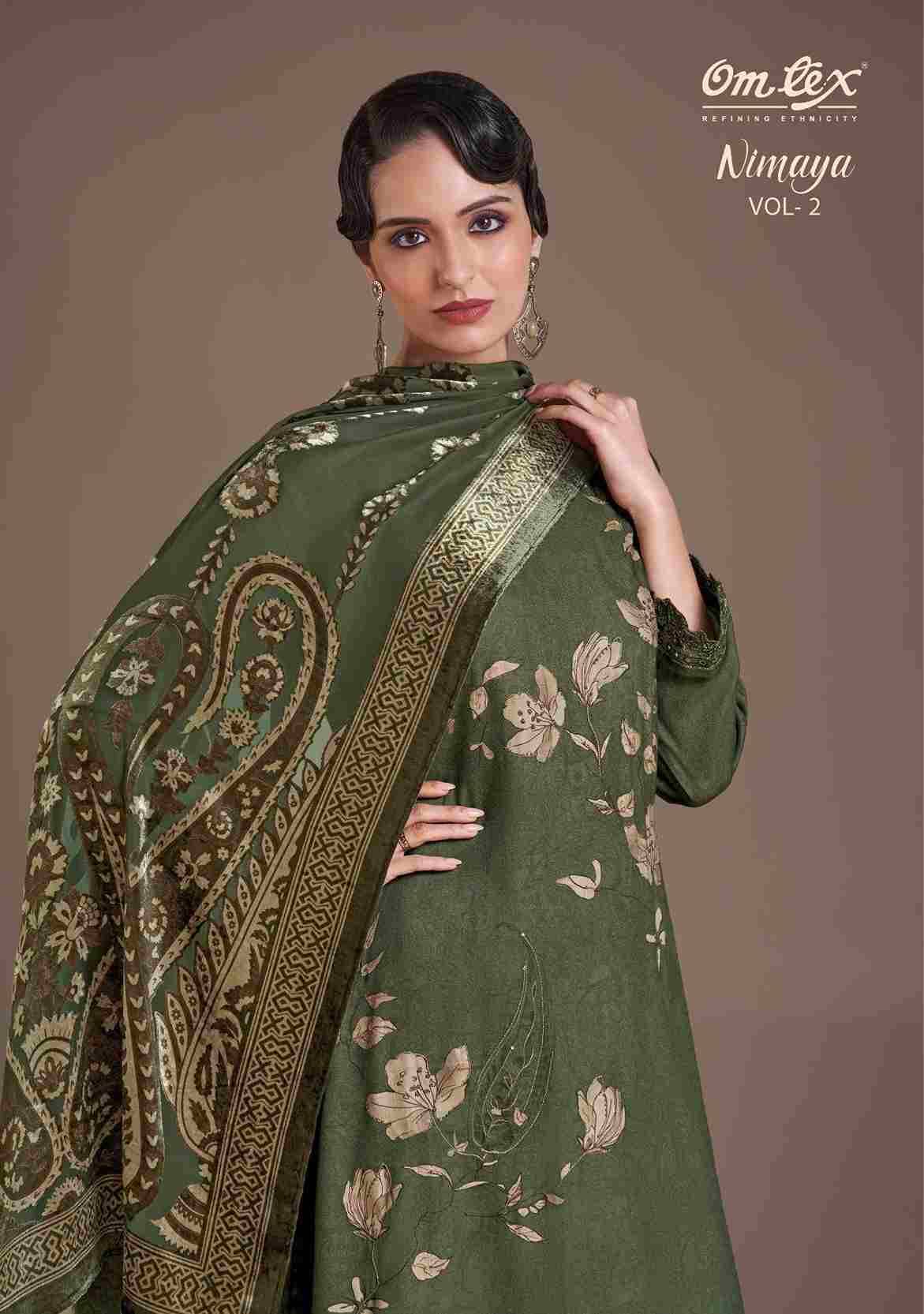 Nimaya Vol-2 By Om Tex 8761-A To 8761-D Series Beautiful Festive Suits Colorful Stylish Fancy Casual Wear & Ethnic Wear Pure Pashmina Dresses At Wholesale Price