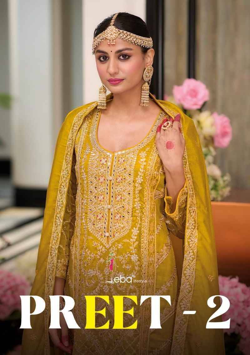 Preet Vol-2 By Eba Lifestyle 1729 To 1732 Series Beautiful Sharara Suits Colorful Stylish Fancy Casual Wear & Ethnic Wear Heavy Silk Dresses At Wholesale Price