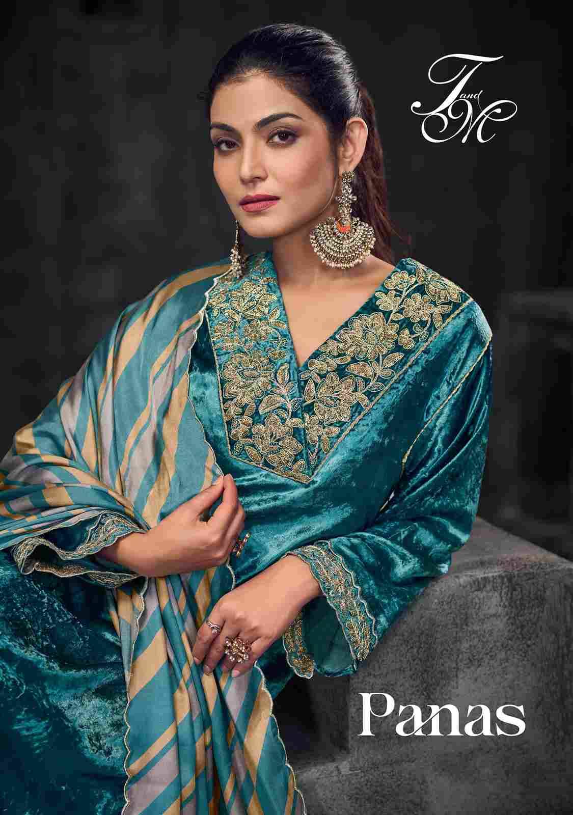 Panas By T And M Designer Studio Beautiful Festive Suits Colorful Stylish Fancy Casual Wear & Ethnic Wear Viscose Velvet Dresses At Wholesale Price