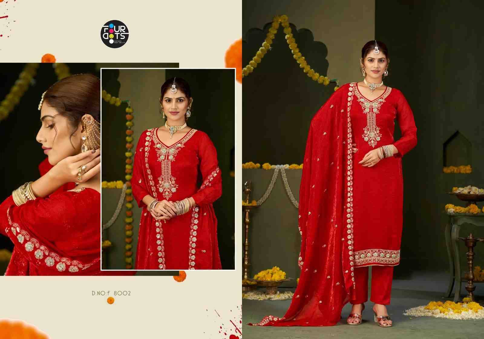 Quinn By Four Dots 8001 To 8004 Series Designer Stylish Fancy Colorful Beautiful Party Wear & Ethnic Wear Collection Jacquard Dresses At Wholesale Price