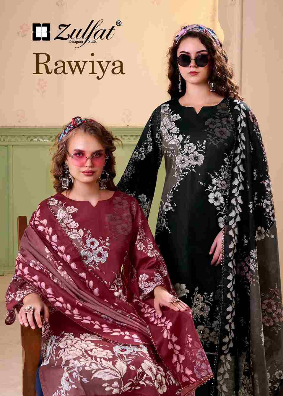 Rawiya By Zulfat 677-001 To 677-004 Series Beautiful Festive Suits Stylish Fancy Colorful Casual Wear & Ethnic Wear Pure Jam Cotton Print Dresses At Wholesale Price