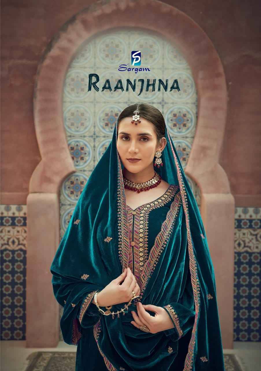 Raanjhna By Sargam Prints 2742-A To 2742-D Series Beautiful Festive Suits Stylish Fancy Colorful Casual Wear & Ethnic Wear Pure Velvet Dresses At Wholesale Price