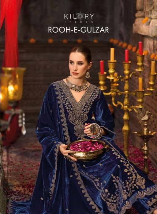 Rooh-E-Gulzar By Kaavish 1001 To 1006 Series Beautiful Festive Suits Colorful Stylish Fancy Casual Wear & Ethnic Wear Pure Velvet Dresses At Wholesale Price