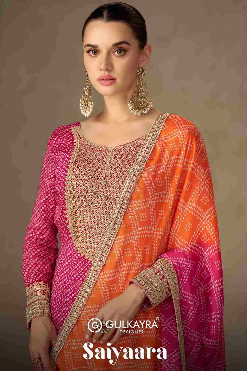 Saiyaara By Gulkayra Designer 7507-A To 7507-D Series Designer Stylish Fancy Colorful Beautiful Party Wear & Ethnic Wear Collection Chinnon Gown With Bottom At Wholesale Price