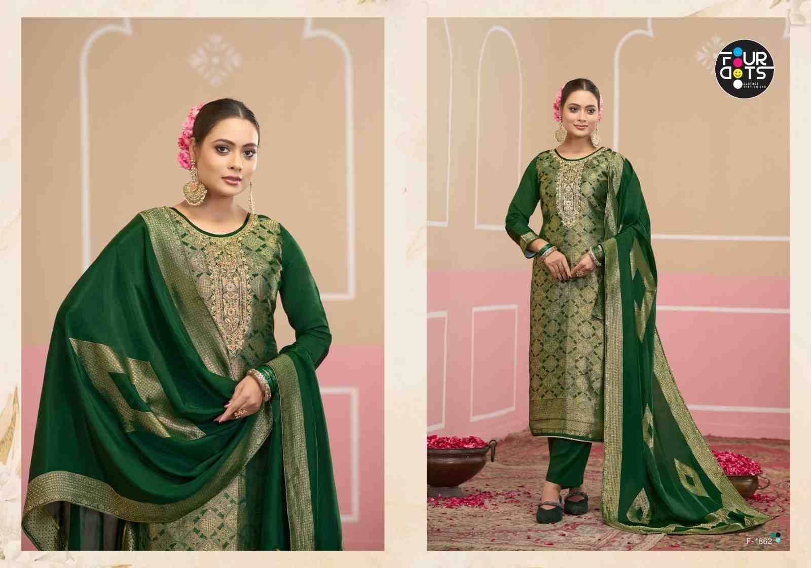 Silas By Four Dots 1861 To 1864 Series Designer Stylish Fancy Colorful Beautiful Party Wear & Ethnic Wear Collection Viscose Jacquard Silk Dresses At Wholesale Price