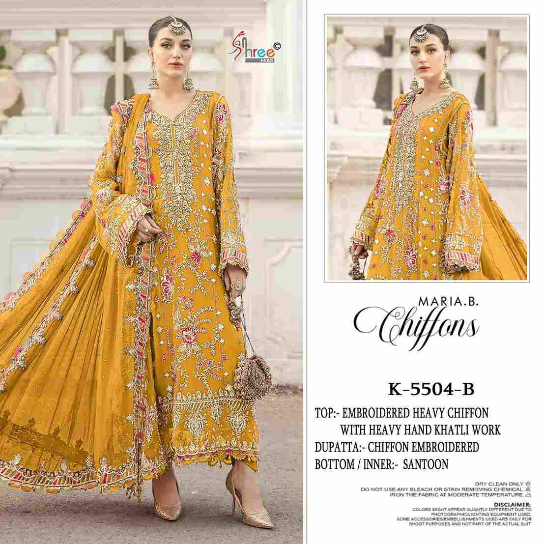 Shree Fabs Hit Design K-5504 Colours By Shree Fabs K-5504-A To K-5504-D Series Beautiful Stylish Pakistani Suits Fancy Colorful Casual Wear & Ethnic Wear & Ready To Wear Chiffon Embroidery Dresses At Wholesale Price
