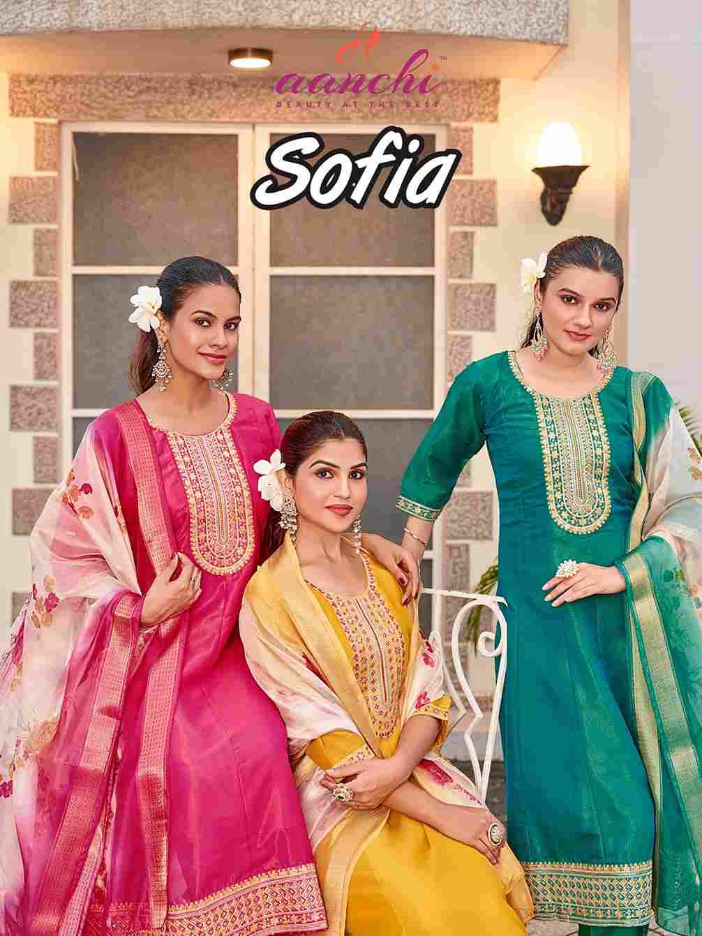 Sofia By Aanchi 01 To 03 Series Beautiful Suits Colorful Stylish Fancy Casual Wear & Ethnic Wear Shimmer Dresses At Wholesale Price