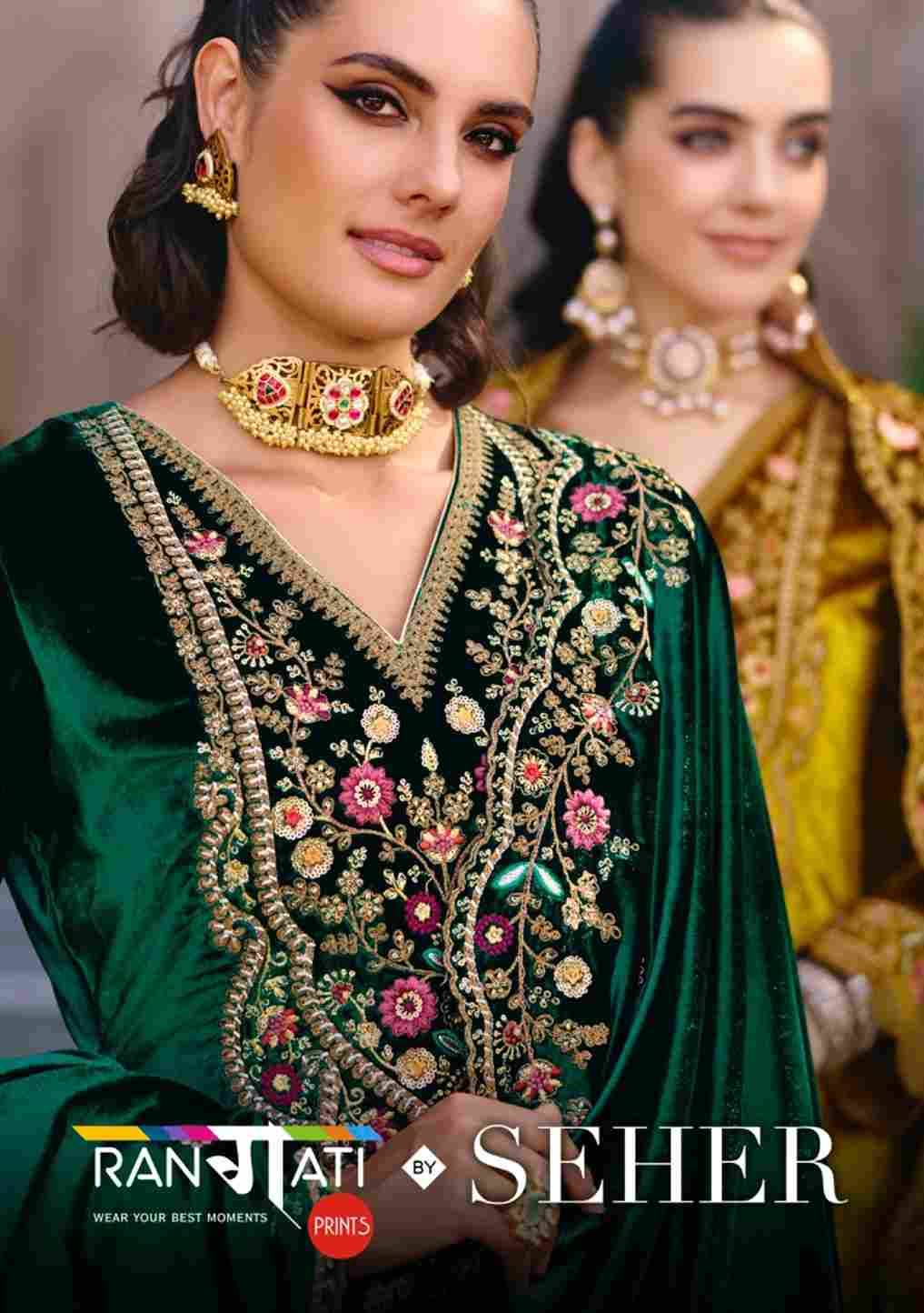 Seher By Rangati 1001 To 1005 Series Designer Festive Suits Beautiful Fancy Colorful Stylish Party Wear & Occasional Wear Silk Velvet Dresses At Wholesale Price
