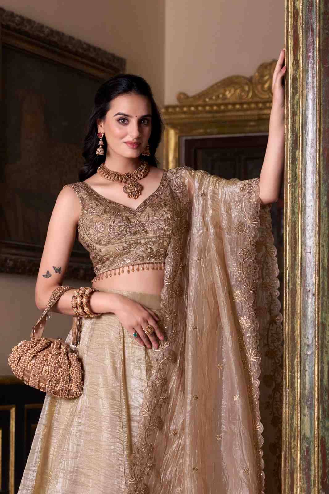 Sf-1094 By Fashid Wholesale Wedding Wear Collection Beautiful Stylish Colorful Fancy Party Wear & Occasional Wear Gold Crush Lehengas At Wholesale Price