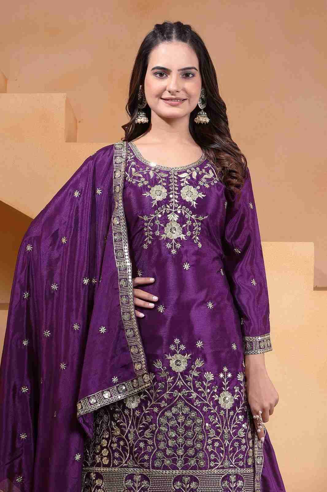 Sf-105 By Fashid Wholesale Beautiful Suits Colorful Stylish Fancy Casual Wear & Ethnic Wear Chinnon Dresses At Wholesale Price