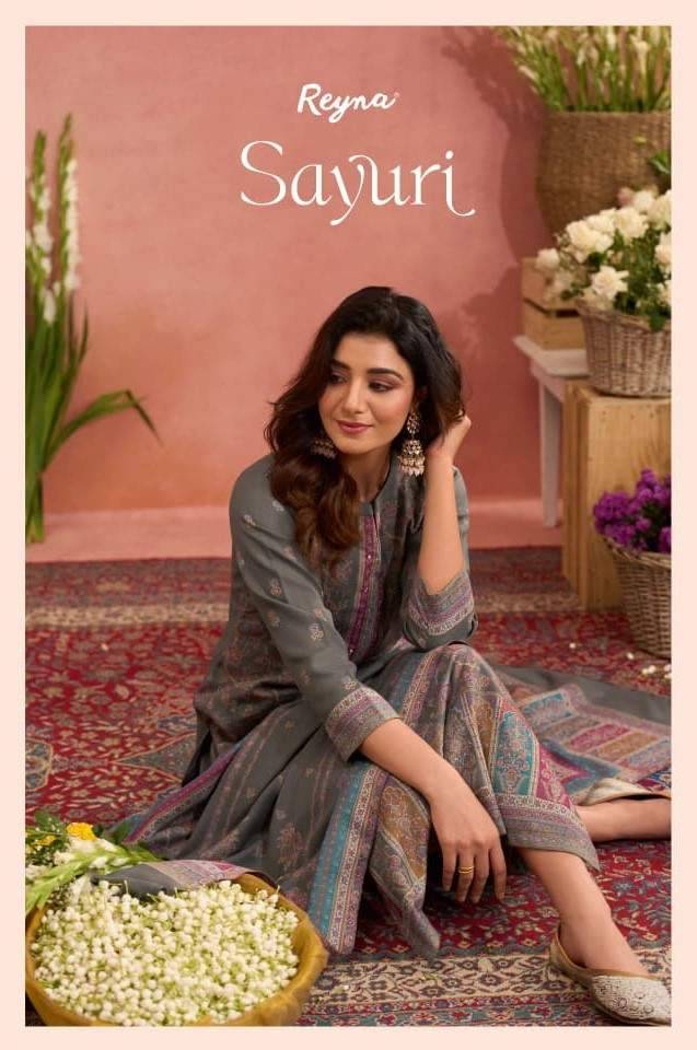 Sayuri By Reyna 10418 To 10423 Series Beautiful Festive Suits Colorful Stylish Fancy Casual Wear & Ethnic Wear Pure Pashmina Jacquard Dresses At Wholesale Price