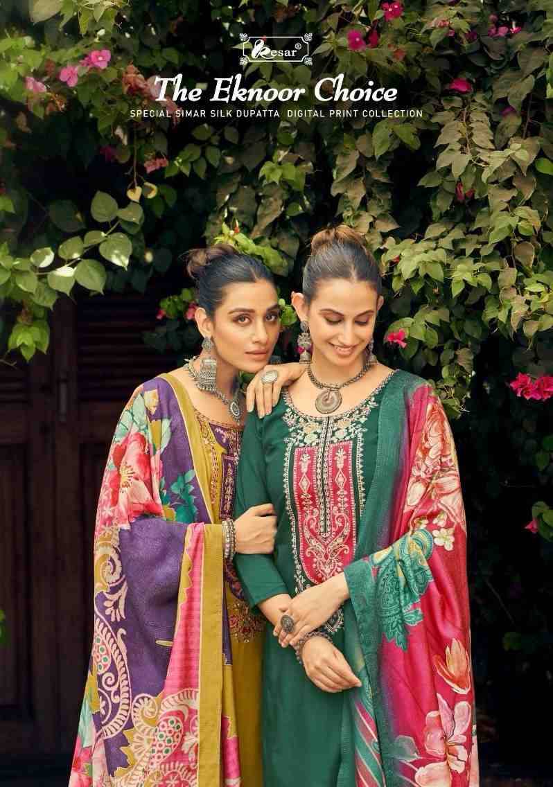 The Eknoor Choice By Kesar 268-001 To 268-004 Series Beautiful Festive Suits Colorful Stylish Fancy Casual Wear & Ethnic Wear Viscose Muslin Dresses At Wholesale Price