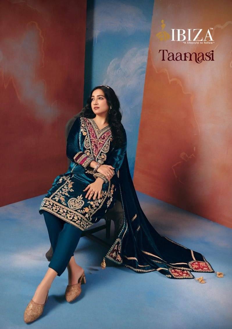 Taamasi By Ibiza 11575 To 11578 Series Beautiful Festive Suits Colorful Stylish Fancy Casual Wear & Ethnic Wear Pure Viscose Velvet Dresses At Wholesale Price