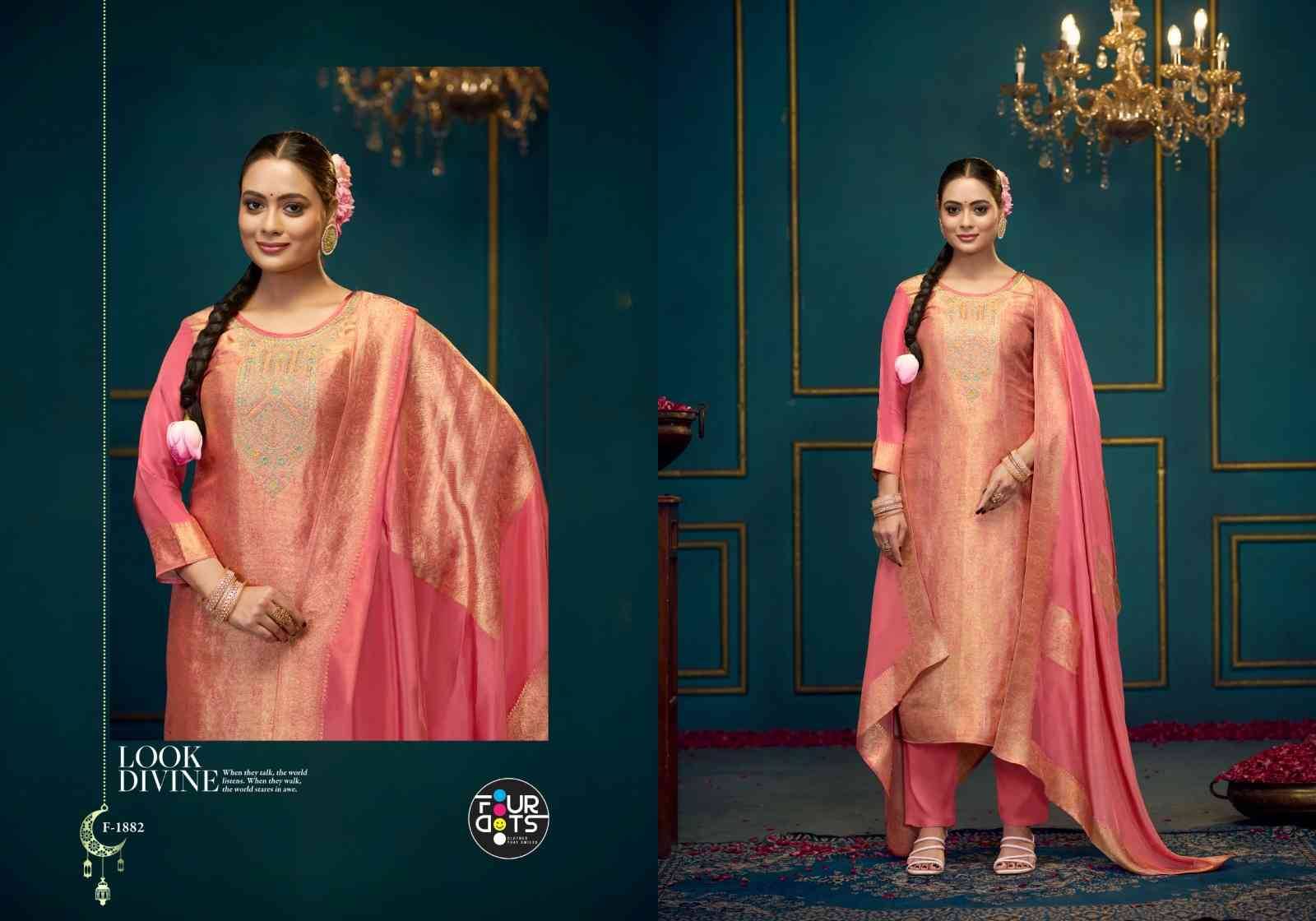 Vera By Four Dots 1881 To 1884 Series Designer Stylish Fancy Colorful Beautiful Party Wear & Ethnic Wear Collection Viscose Silk Jacquard Dresses At Wholesale Price