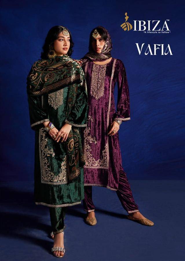 Vafia By Ibiza 11551 To 11554 Series Beautiful Festive Suits Colorful Stylish Fancy Casual Wear & Ethnic Wear Pure Viscose Velvet Dresses At Wholesale Price