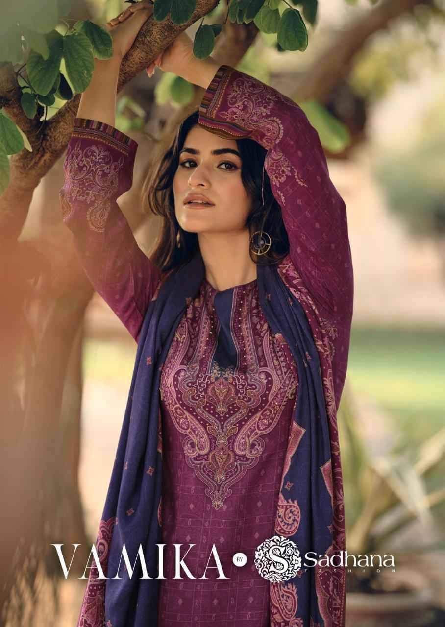 Vamika By Sadhana Fashion 11560 To 11565 Series Designer Festive Suits Beautiful Fancy Stylish Colorful Party Wear & Occasional Wear Pure Viscose Pashmina Print Dresses At Wholesale Price