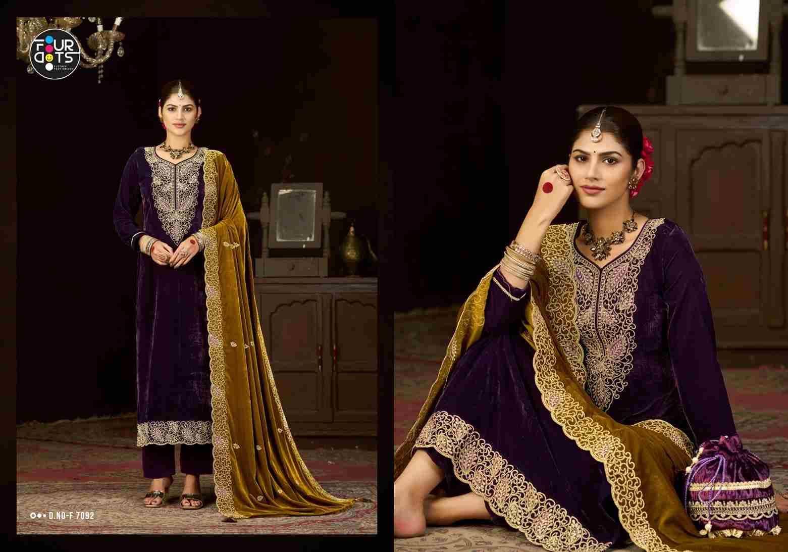 Vivica By Four Dots 4071 To 4074 Series Designer Stylish Fancy Colorful Beautiful Party Wear & Ethnic Wear Collection Viscose Pashmina Dresses At Wholesale Price