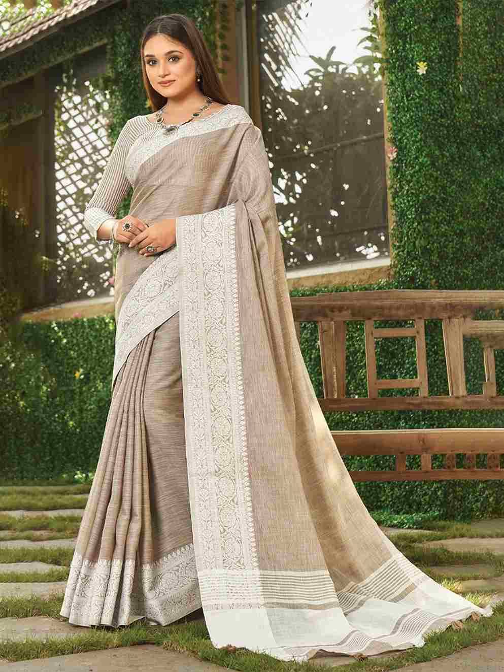 Vaibhav By Fashid Whoesale 1001 To 1004 Series Indian Traditional Wear Collection Beautiful Stylish Fancy Colorful Party Wear & Occasional Wear Linen Sarees At Wholesale Price