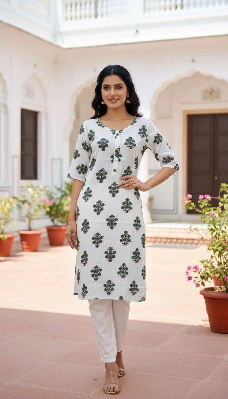 White Beauty By Kaamiri 01 To 04 Series Designer Stylish Fancy Colorful Beautiful Party Wear & Ethnic Wear Collection Rayon Prints Kurtis At Wholesale Price
