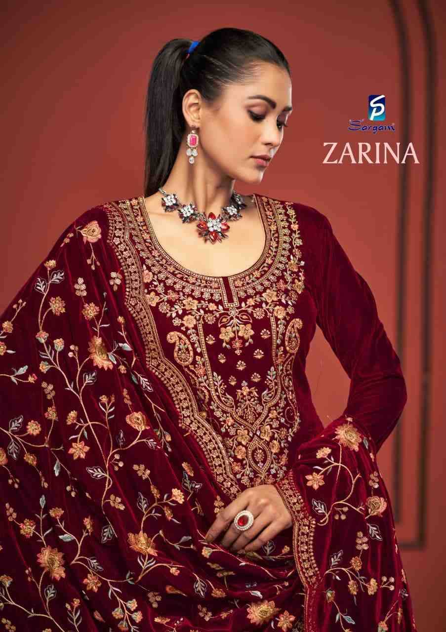 Zarina By Sargam Prints 5401-A To 5401-D Series Beautiful Festive Suits Stylish Fancy Colorful Casual Wear & Ethnic Wear Pure Velvet Dresses At Wholesale Price