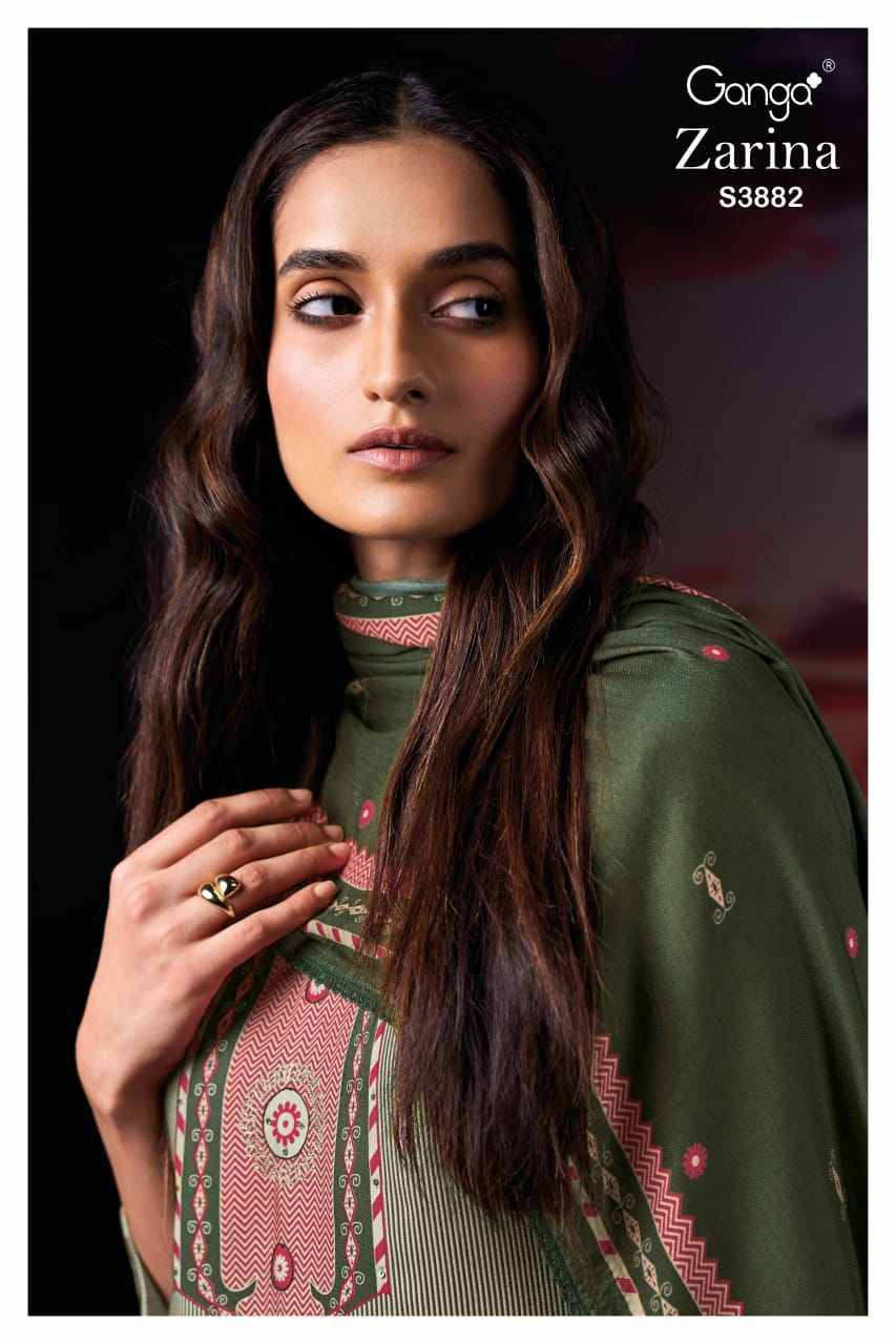 Zarina-3882 By Ganga Fashion 3882-A To 3882-D Series Beautiful Festive Suits Colorful Stylish Fancy Casual Wear & Ethnic Wear Pure Pashmina Dresses At Wholesale Price