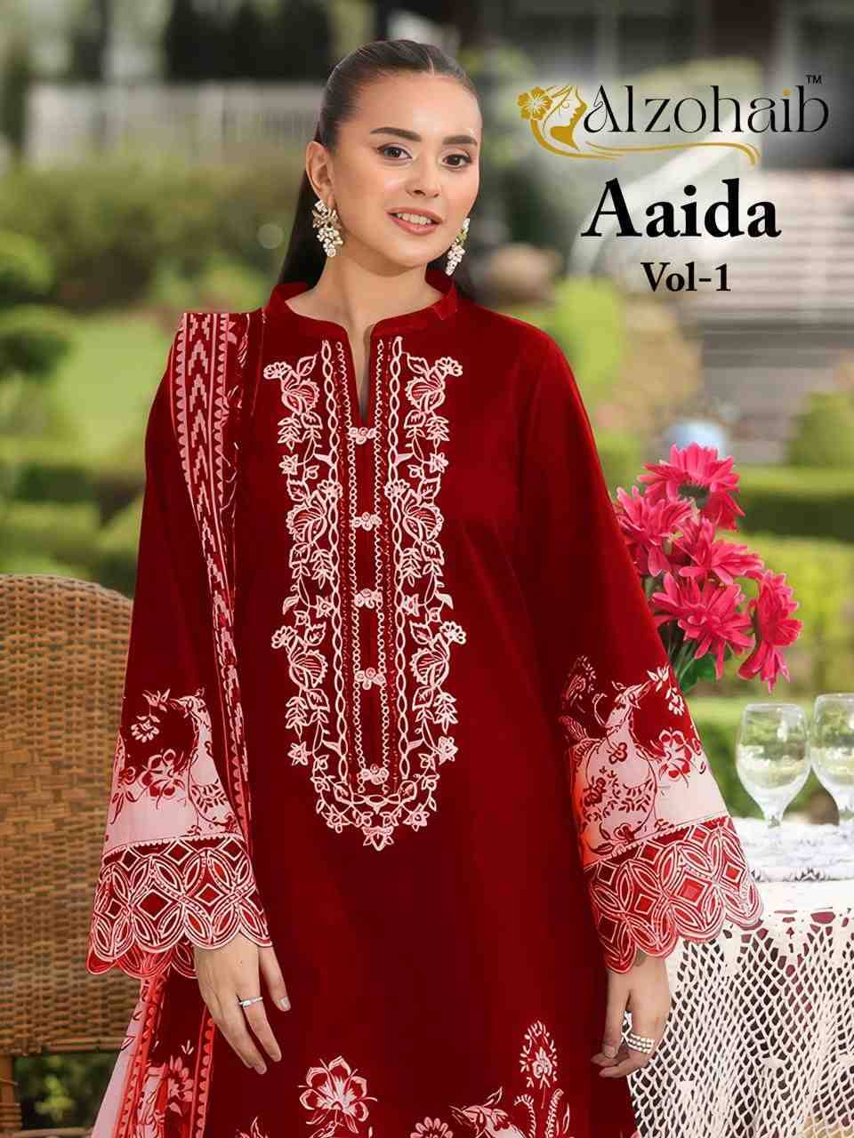 Aaida Vol-1 By Alzohaib Series Beautiful Pakistani Suits Stylish Fancy Colorful Party Wear & Occasional Wear Pure Cotton Print Dresses At Wholesale Price