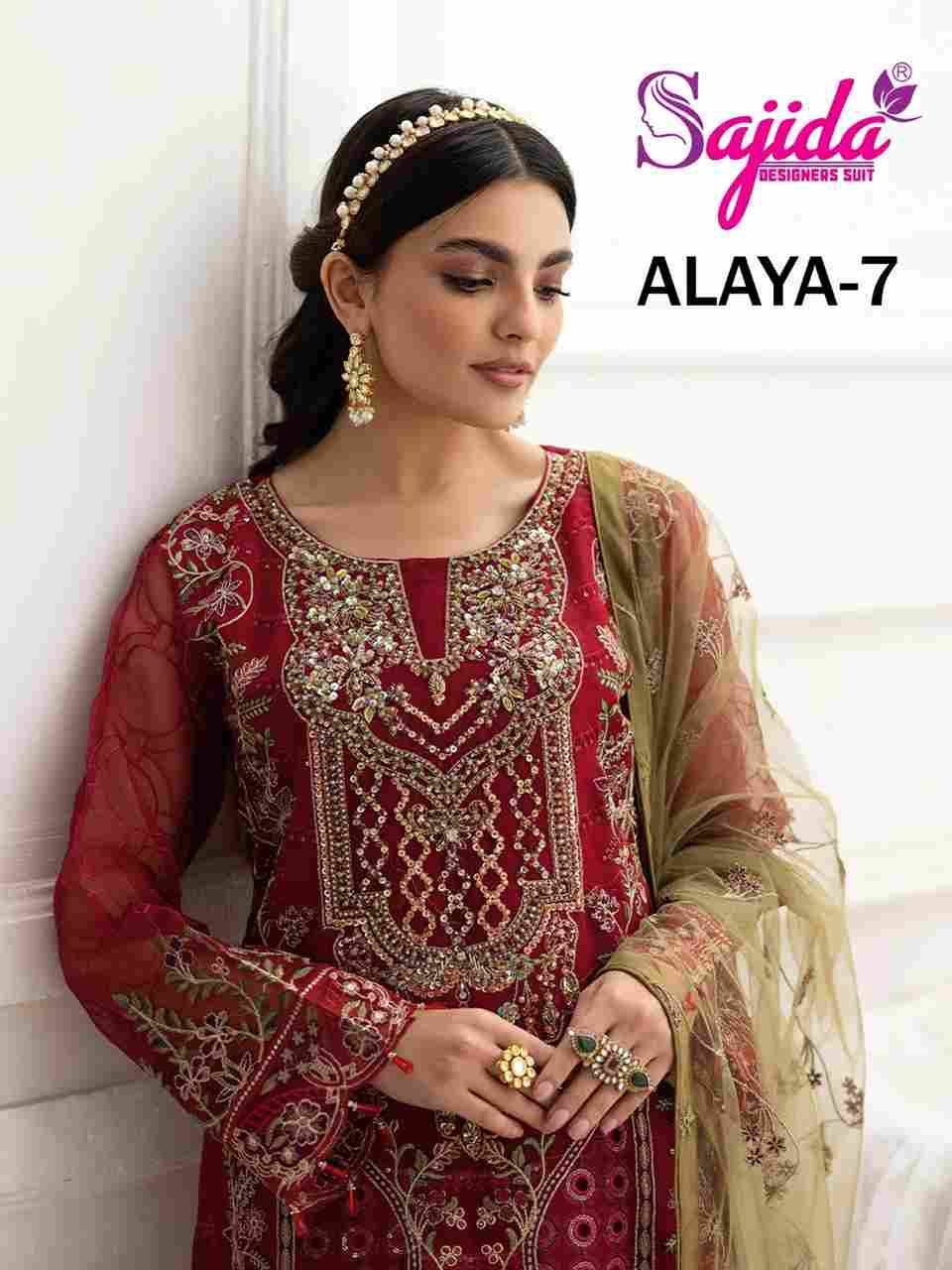 Anaya Vol-7 By Sajida Designer Suit 1100 To 1102 Series Designer Pakistani Suits Beautiful Fancy Stylish Colorful Party Wear & Occasional Wear Faux Georgette With Embroidery Dresses At Wholesale Price