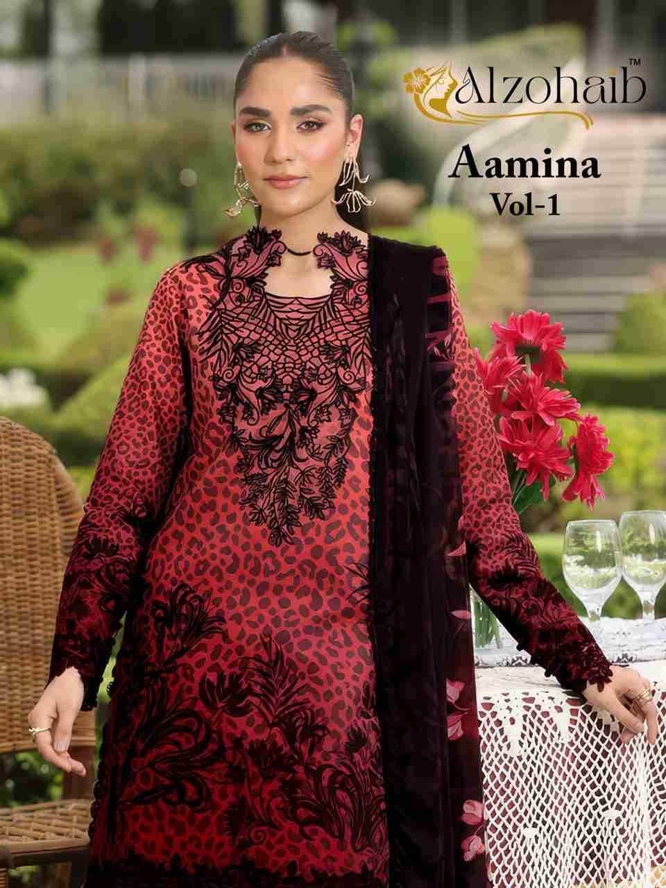 Aamina Vol-1 By Alzohaib Series Beautiful Pakistani Suits Stylish Fancy Colorful Party Wear & Occasional Wear Pure Cotton Print Dresses At Wholesale Price