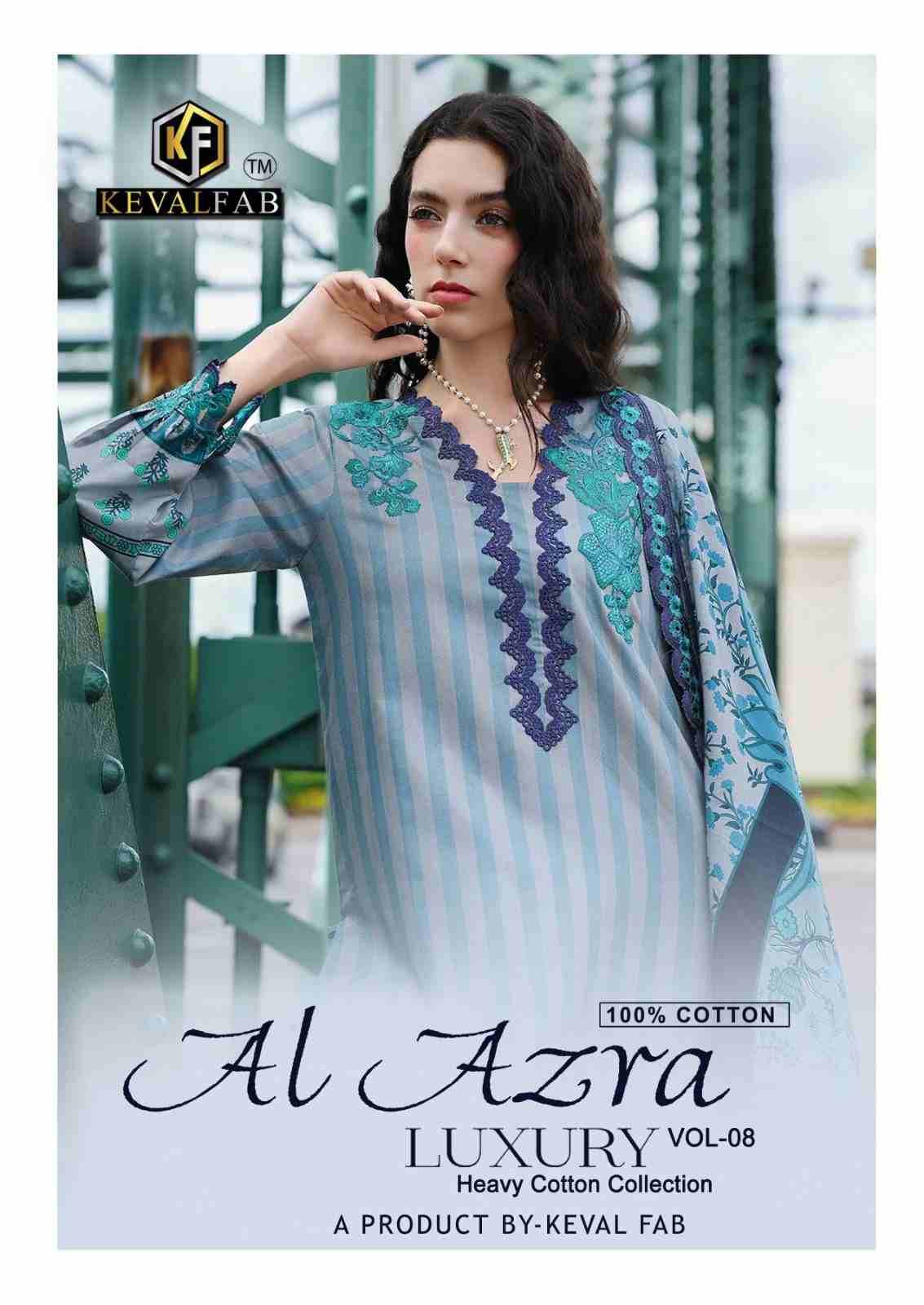 Al Azara Vol-8 By Keval Fab 8001 To 8006 Series Beautiful Festive Suits Stylish Fancy Colorful Casual Wear & Ethnic Wear Heavy Cotton Digital Print Dresses At Wholesale Price