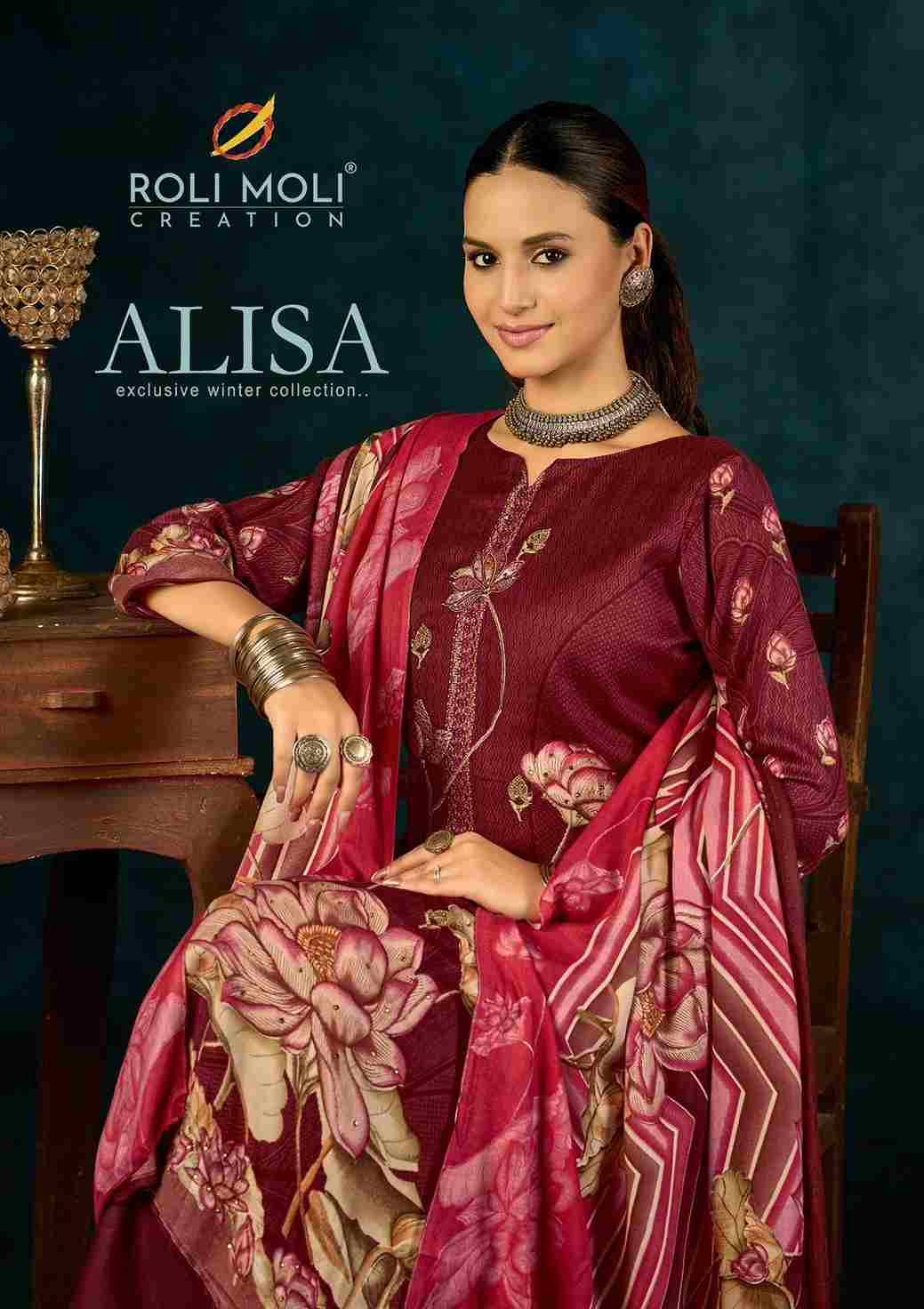 Alisa By Roli Moli 1001 To 1008 Series Beautiful Stylish Festive Suits Fancy Colorful Casual Wear & Ethnic Wear & Ready To Wear Viscose Pashmina Dresses At Wholesale Price