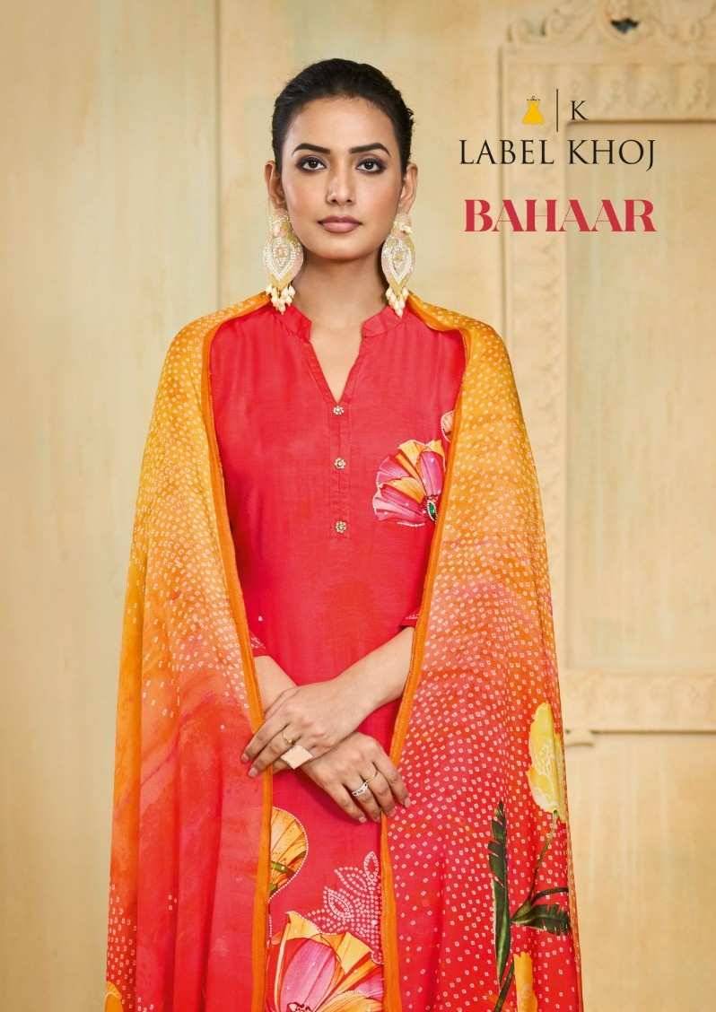 Bahaar By Label Khoj 9769 To 9772 Series Beautiful Festive Suits Stylish Fancy Colorful Casual Wear & Ethnic Wear Pure Muslin Print Dresses At Wholesale Price