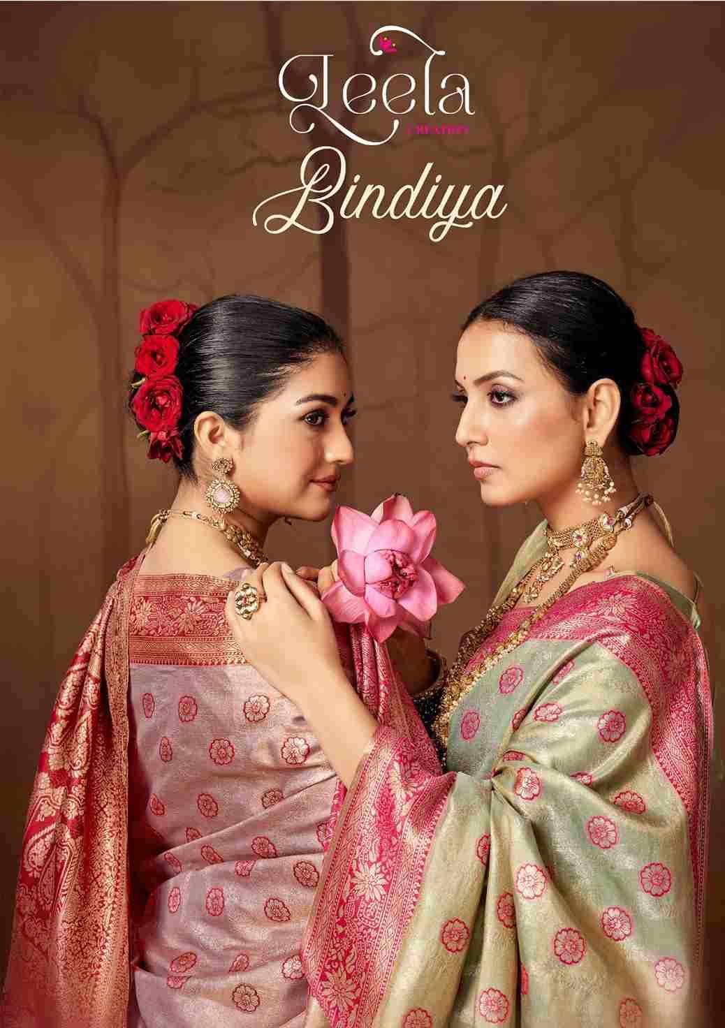 Bindiya By Leela Creation A To F Series Indian Traditional Wear Collection Beautiful Stylish Fancy Colorful Party Wear & Occasional Wear Fancy Sarees At Wholesale Price