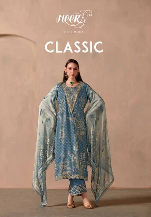 Classic By Kimora Fashion 9841 To 9846 Series Designer Festive Suits Collection Beautiful Stylish Fancy Colorful Party Wear & Occasional Wear Pure Muslin Dresses At Wholesale Price