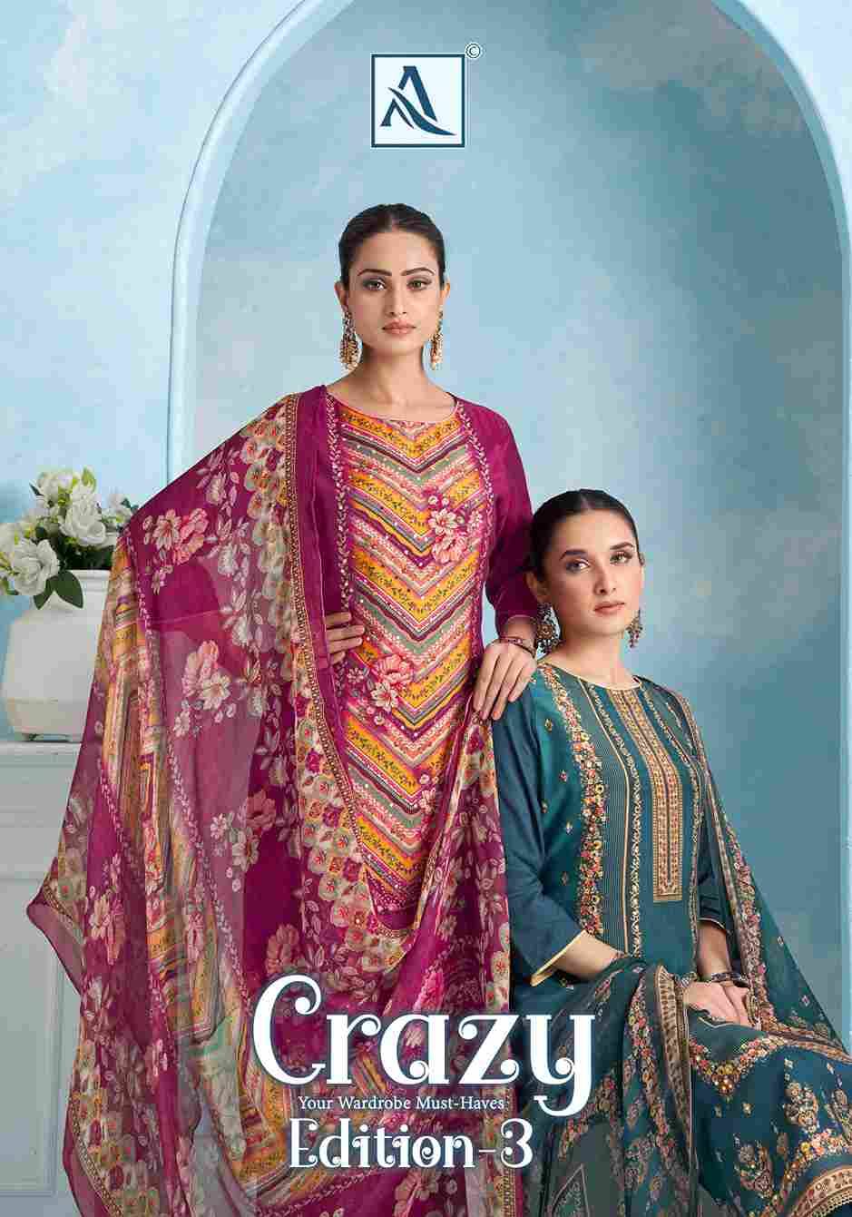 Crazy Vol-3 By Alok Suit 1985-803-01 To 1985-803-06 Series Beautiful Festive Suits Stylish Fancy Colorful Casual Wear & Ethnic Wear Pure Viscose Muslin Print Dresses At Wholesale Price