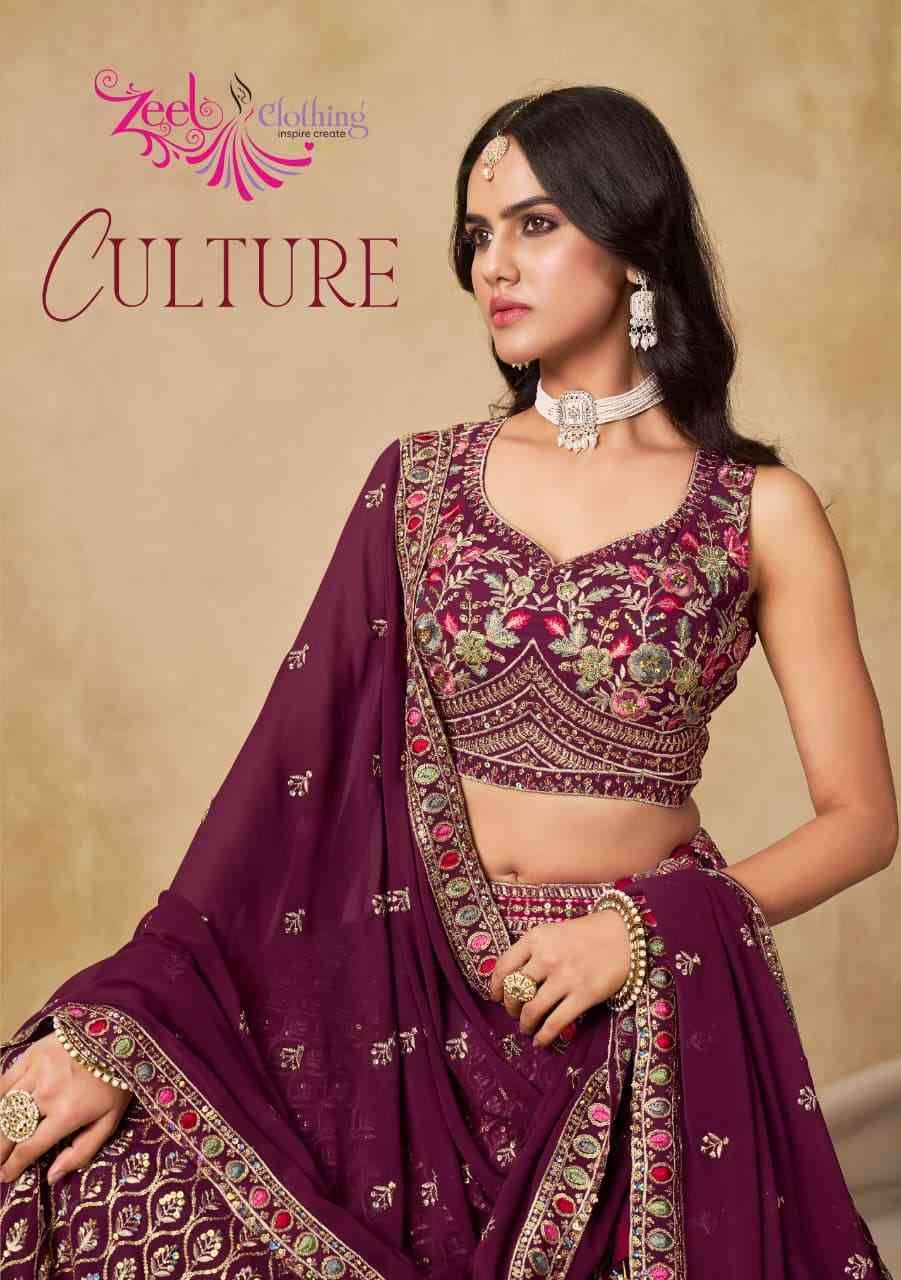 Culture By Zeel Clothing 5134-A To 5134-E Series Designer Beautiful Collection Occasional Wear & Party Wear Georgette Lehengas At Wholesale Price