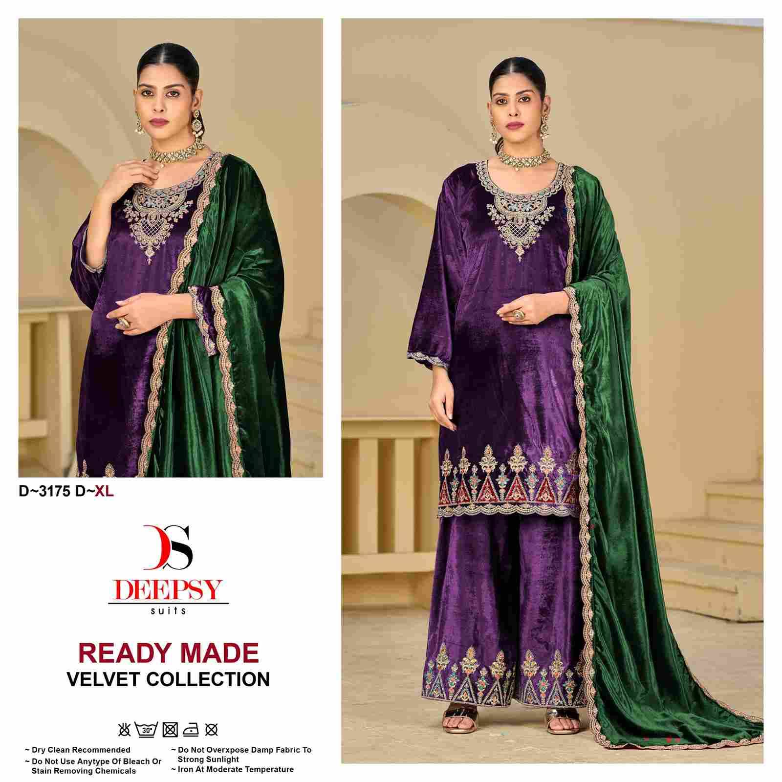 Deepsy Hit Design 3175 Colours By Deepsy Suits 3175-A To 3175-D Series Beautiful Pakistani Suits Colorful Stylish Fancy Casual Wear & Ethnic Wear Viscose Velvet With Embroidered Dresses At Wholesale Price