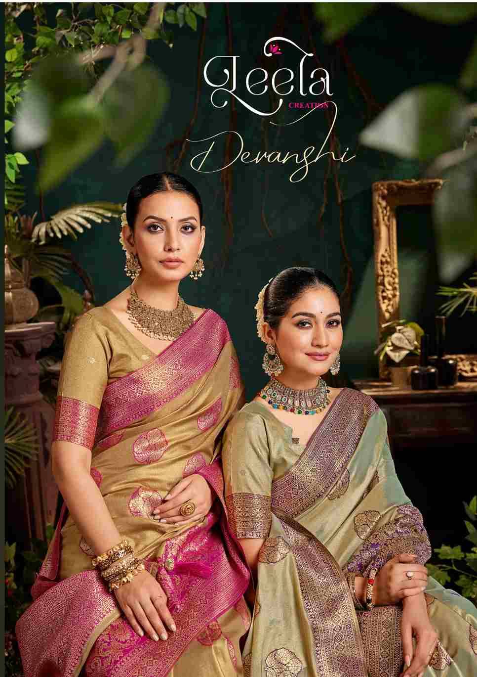 Devanshi By Leela Creation A To F Series Indian Traditional Wear Collection Beautiful Stylish Fancy Colorful Party Wear & Occasional Wear Fancy Sarees At Wholesale Price
