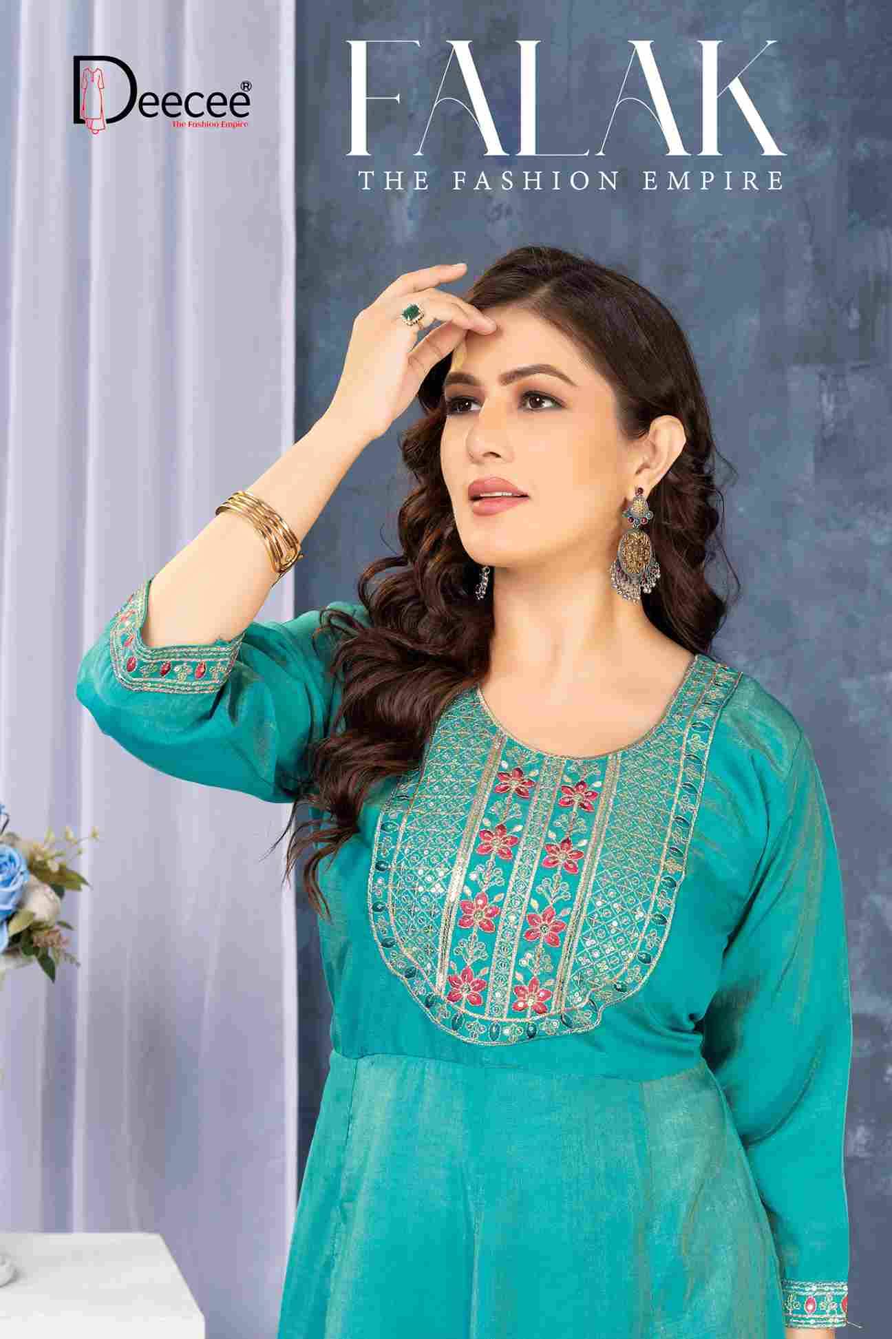 Falak By Dee Cee 101 To 106 Series Designer Stylish Fancy Colorful Beautiful Party Wear & Ethnic Wear Collection Roman Silk Gowns At Wholesale Price