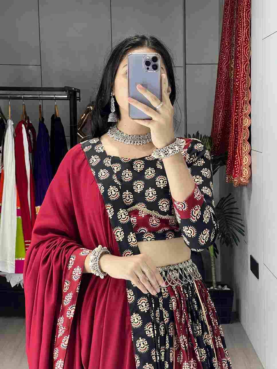 Gr-8217 By Fashid Wholesale Navratri Wear Collection Beautiful Stylish Colorful Fancy Party Wear & Occasional Wear Pure Rayon Cotton Lehengas At Wholesale Price