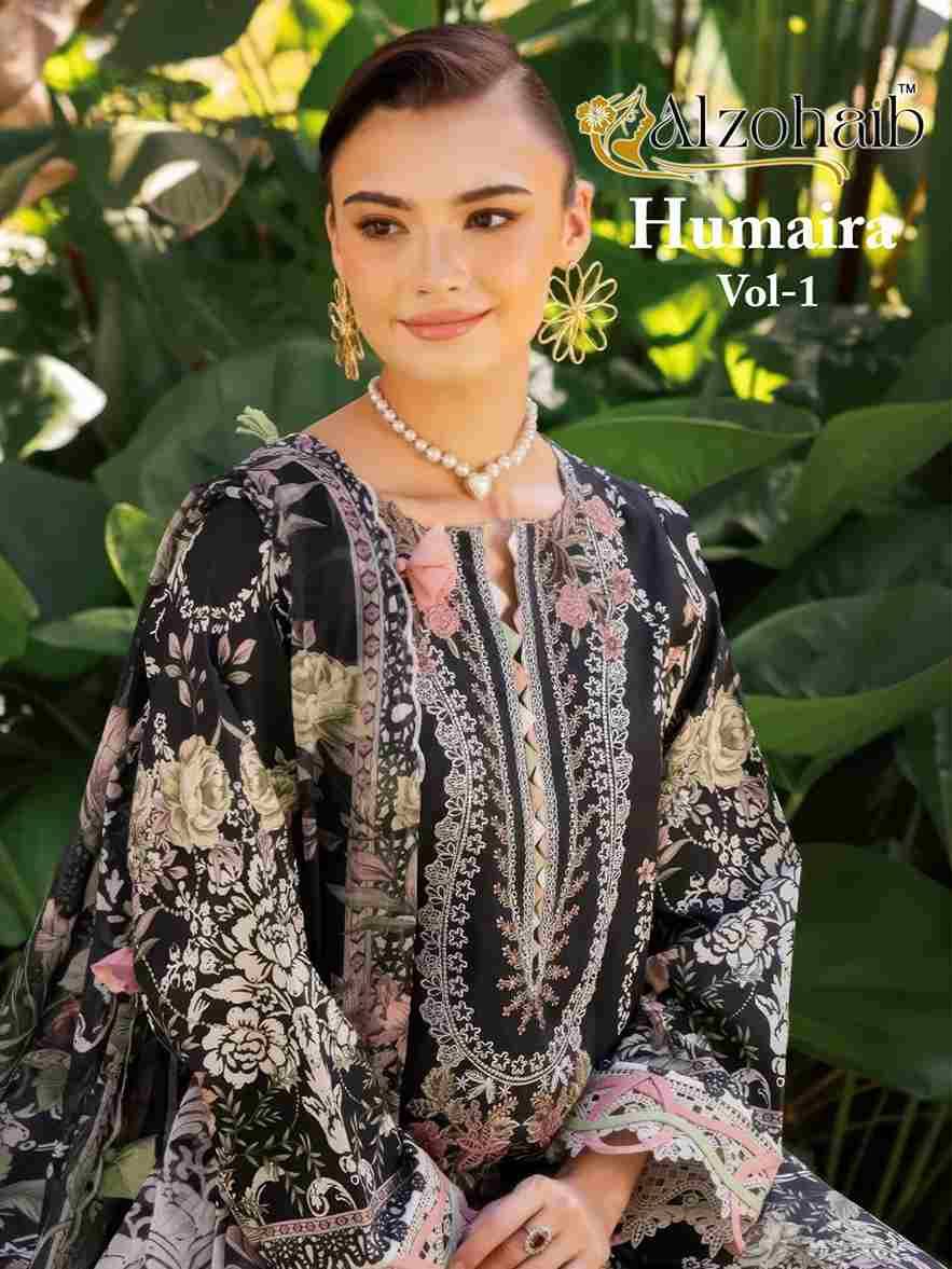 Humaira Vol-1 By Alzohaib Series Beautiful Pakistani Suits Stylish Fancy Colorful Party Wear & Occasional Wear Pure Cotton Print Dresses At Wholesale Price