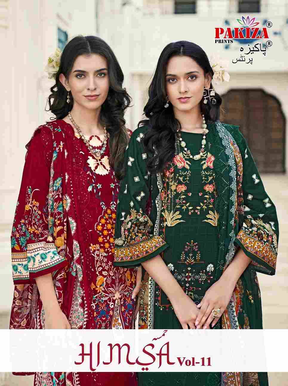 Himsa Vol-11 By Pakiza Prints 1101 To 1110 Series Beautiful Festive Suits Stylish Fancy Colorful Party Wear & Occasional Wear Lawn Cotton Dresses At Wholesale Price