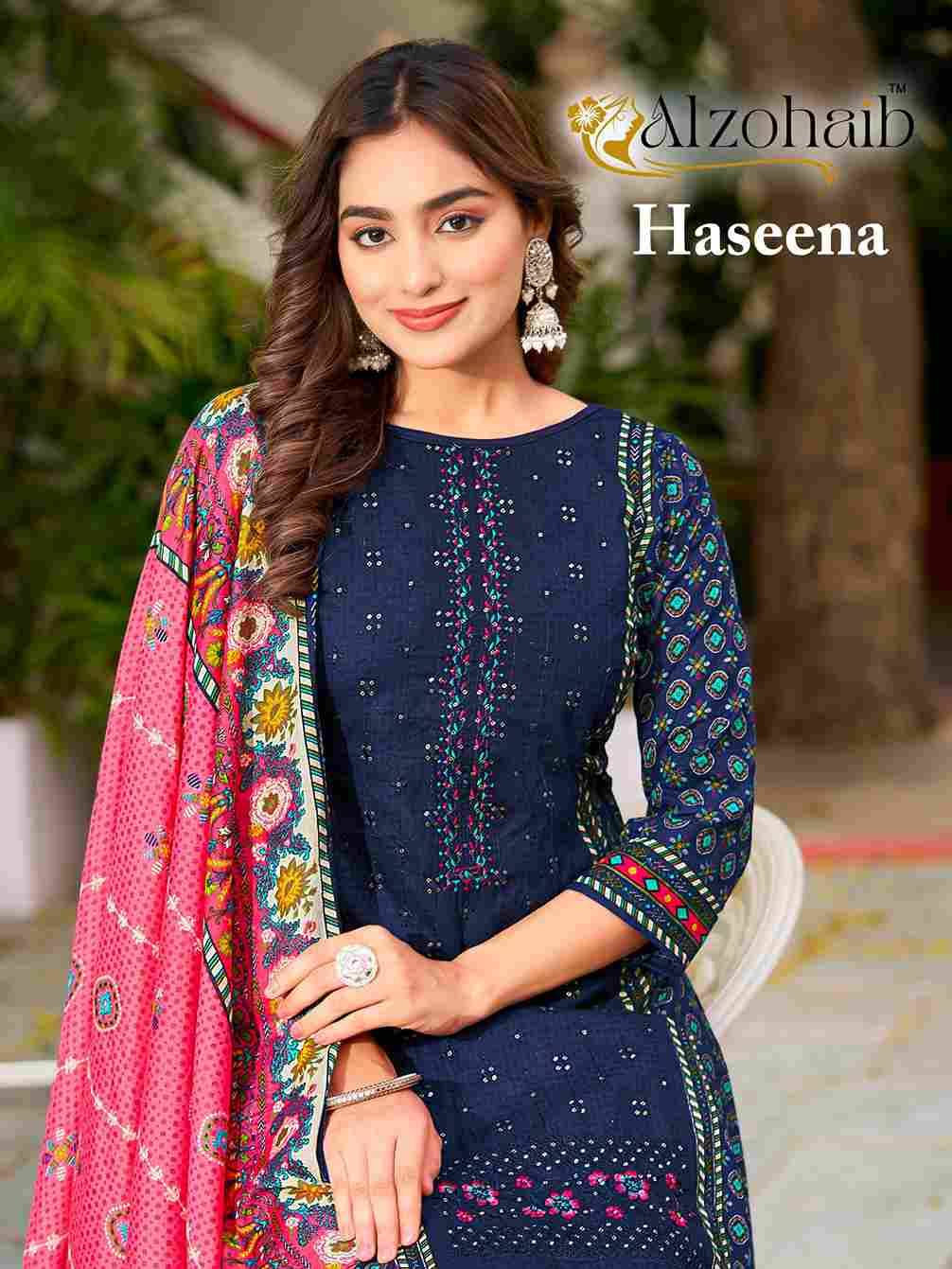 Haseena By Alzohaib 1378 To 1381 Series Beautiful Pakistani Suits Stylish Fancy Colorful Party Wear & Occasional Wear Pure Cotton Print Dresses At Wholesale Price