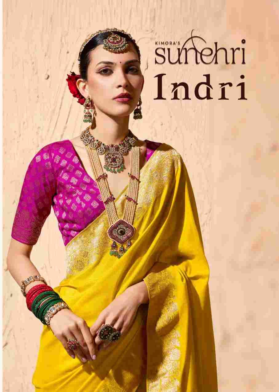Indri By Kimora 1561 To 1571 Series Indian Traditional Wear Collection Beautiful Stylish Fancy Colorful Party Wear & Occasional Wear Pure Georgette Sarees At Wholesale Price