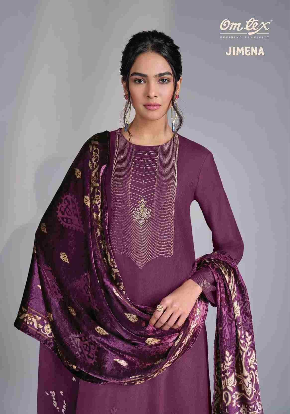Jimena By Om Tex 10031-A To 10031-D Series Beautiful Festive Suits Colorful Stylish Fancy Casual Wear & Ethnic Wear Pure Pashmina Jacquard Dresses At Wholesale Price