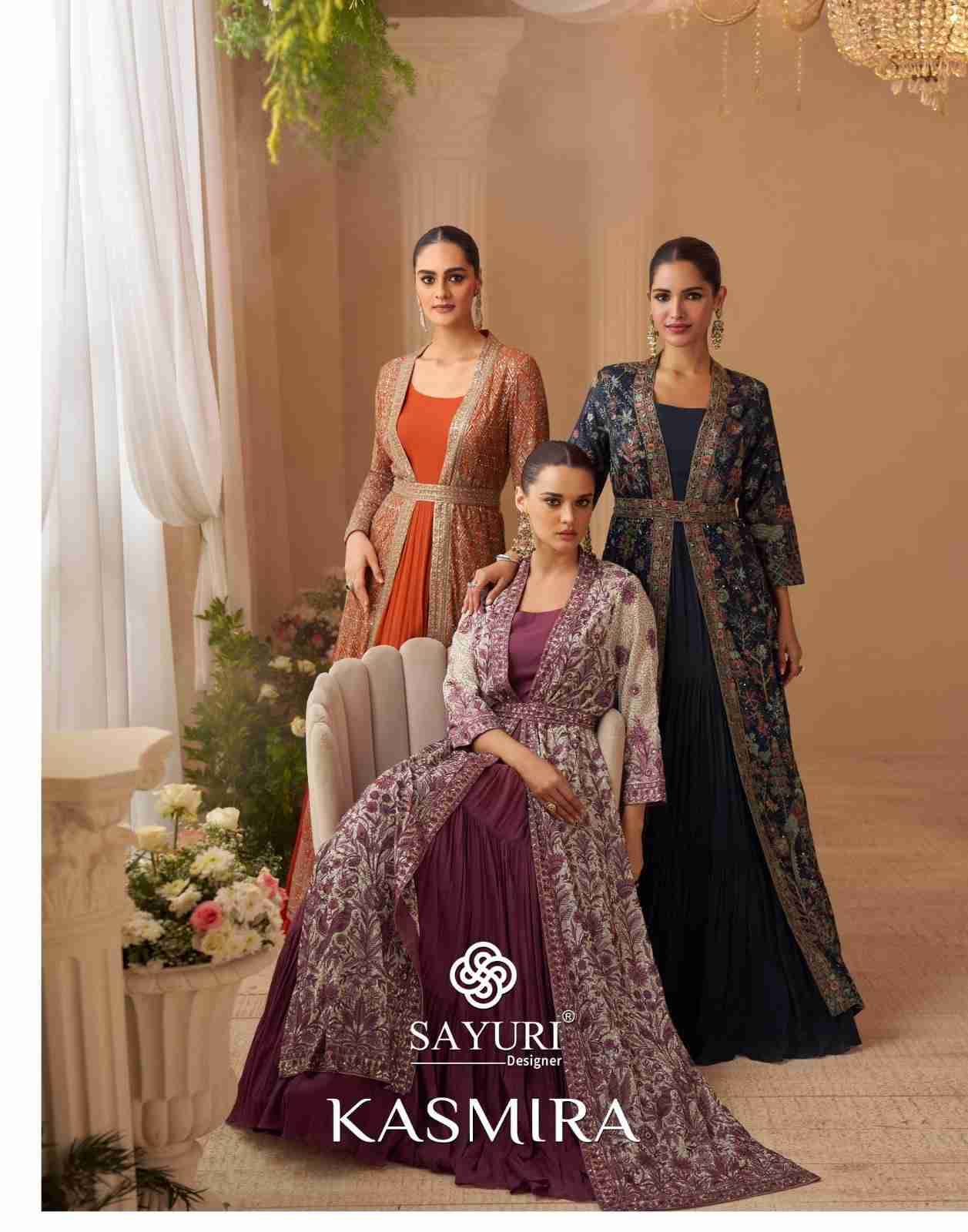 Kasmira By Sayuri 10135 To 10138 Series Designer Stylish Fancy Colorful Beautiful Party Wear & Ethnic Wear Collection Chinnon Silk Gown At Wholesale Price