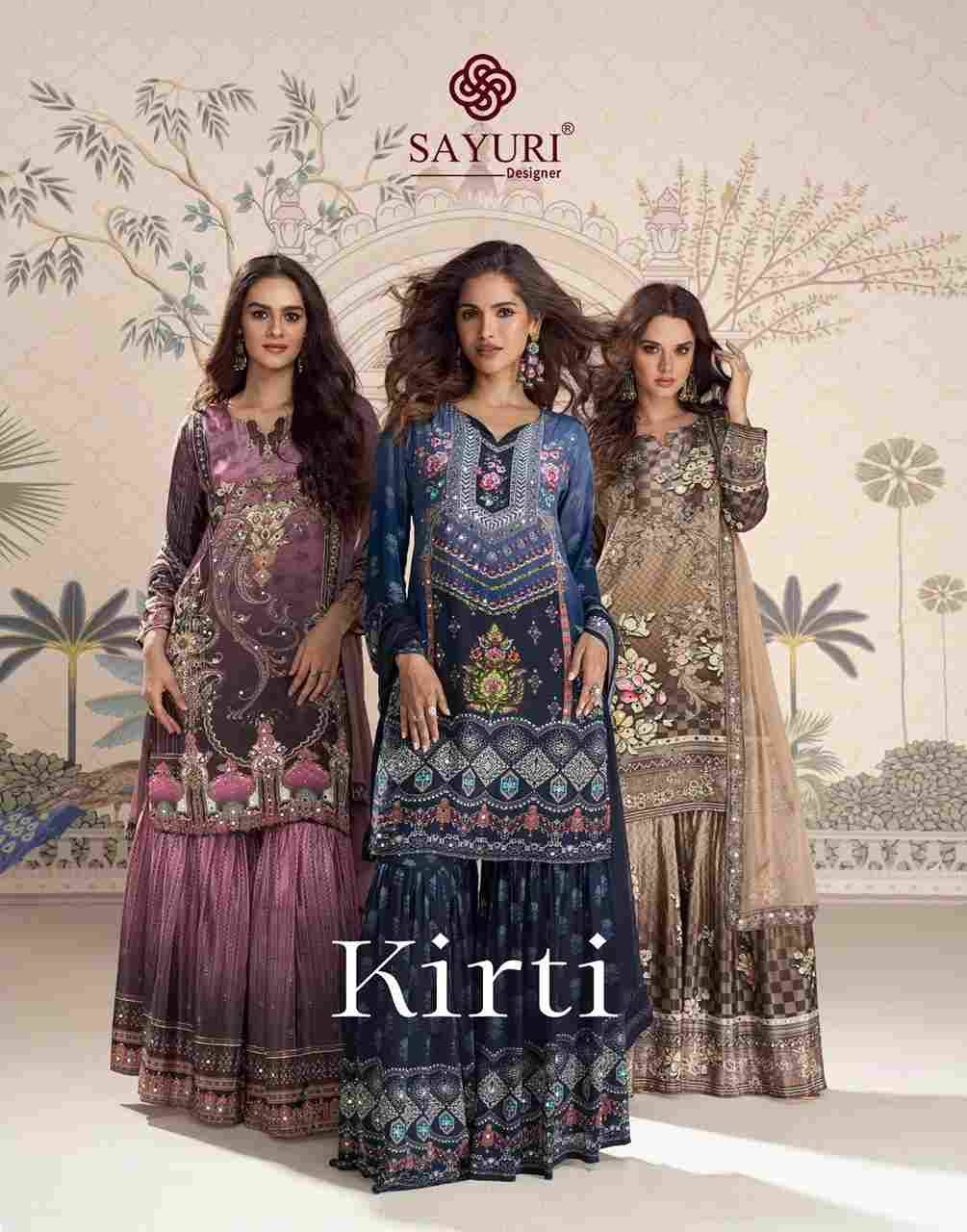 Kirti By Sayuri 10181 To 10185 Series Designer Stylish Fancy Colorful Beautiful Party Wear & Ethnic Wear Collection Premium Real Crepe Silk Tops With Bottom At Wholesale Price